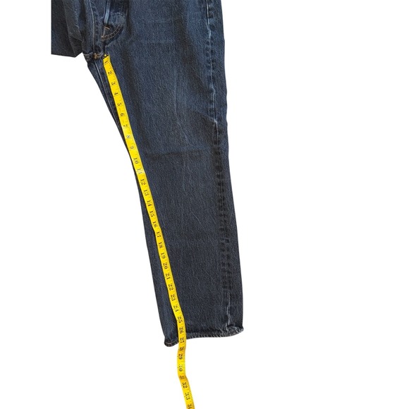 Levis 501 Original Fit Jeans Mens 32 X 27 Dark Wash Blue Straight Leg Denim - Picture 6 of 8